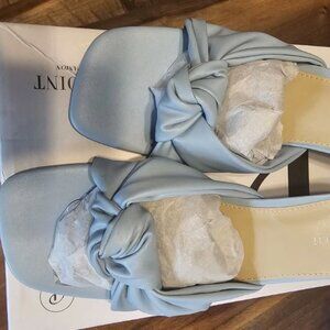 CentroPoint Women's Square Toe Low Heels Slip On/ Sz 8.5/ Blue/ NIB